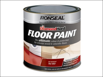 Diamond Hard Floor Paint Satin Tile Red 2.5 litre