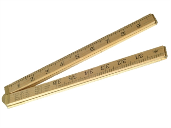 Wooden 4 Fold Rule 1m / 39in (Blister packed) Wooden 4 Fold Rule 1m / 39in (Blister packed)