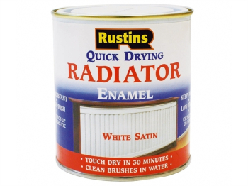 Quick Dry Radiator Enamel Paint Satin White 500ml