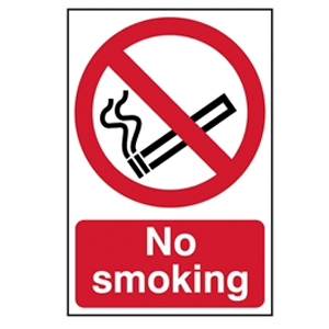 No Smoking - PVC Sign 200 x 300mm