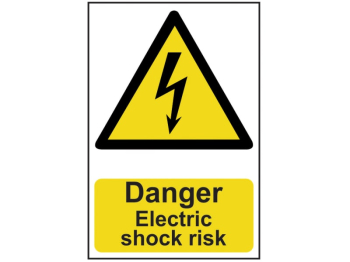 Danger Electric Shock Risk - PVC 200 x 300mm