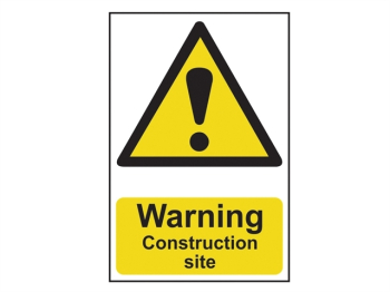 Warning Construction Site - PVC 200 x 300mm