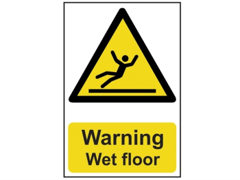 Warning Wet Floor - PVC Sign 200 x 300mm
