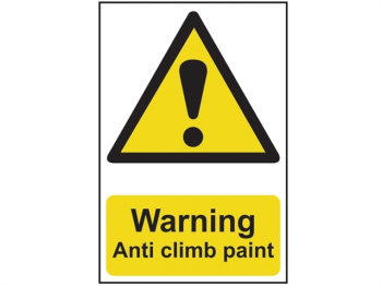 Warning Anti Climb Paint - PVC Sign 200 x 300mm Warning Anti Climb Paint - PVC Sign 200 x 300mm