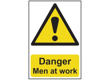 Danger Men At Work - PVC Sign 200 x 300mm Danger Men At Work - PVC Sign 200 x 300mm