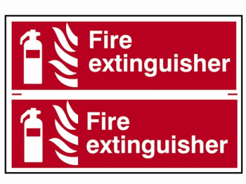 Fire Extinguisher - 2 PVC Signs 300 x 100mm Fire Extinguisher - 2 PVC Signs 300 x 100mm