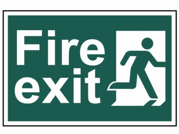 Fire Exit Man Running Right - PVC Sign 300 x 200mm
