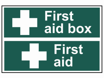 First Aid Box / First Aid - PVC Signs 300 x 100mm