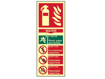 Fire Extinguisher Composite Wa ter - Photoluminescent 75 x 20 Fire Extinguisher Composite Wa ter - Photoluminescent 75 x 20