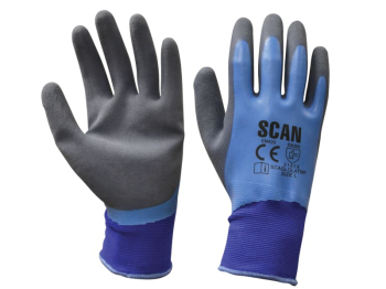 Waterproof Latex Gloves - L (Size 9)