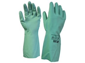 Nitrile Gauntlets with Flock Lining Large (Size 9)