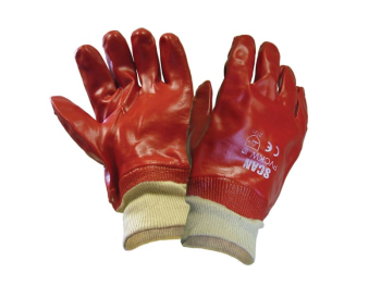 PVC Knitwrist Gloves - L (Size 9)