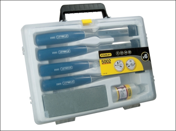 5002 Bevel Edge Chisel & Oilstone Set, 6 Piece 5002 Bevel Edge Chisel & Oilstone Set, 6 Piece