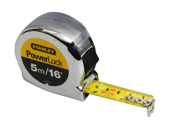 PowerLock Classic Pocket Tape 5m/16ft (Width 19mm) PowerLock Classic Pocket Tape 5m/16ft (Width 19mm)
