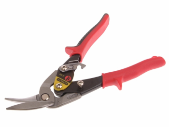 Red Offset Aviation Snips Left Cut 250mm (10in)