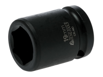 Impact Socket Hexagon 6-Point 1/2in Drive 19mm Impact Socket Hexagon 6-Point 1/2in Drive 19mm