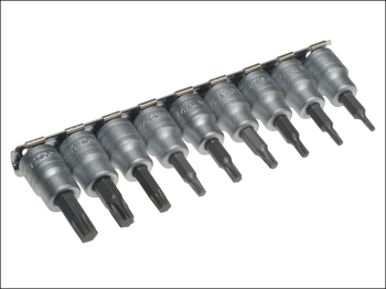 M3813TX Socket Clip Rail Set of 9 External TORX 3/8in Drive