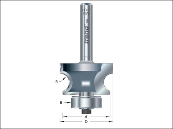 9/73 x 1/2 TCT Bearing Guided Corner Bead Cutter 7.0 Radius 9/73 x 1/2 TCT Bearing Guided Corner Bead Cutter 7.0 Radius