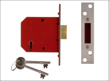 2101 5 Lever Mortice Deadlock Satin Brass Finish 77.5mm 3in