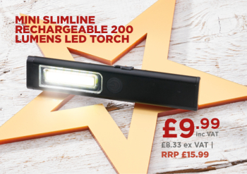 LIGHTHOUSE XMS21 SLIM200 Rechargeable mini torch