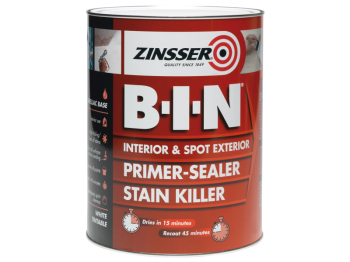 B.I.N Primer, Sealer & Stain Killer Paint White 1 litre