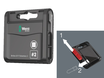 Bit-Box 20 V Robertson, #2 20pc Square Drive