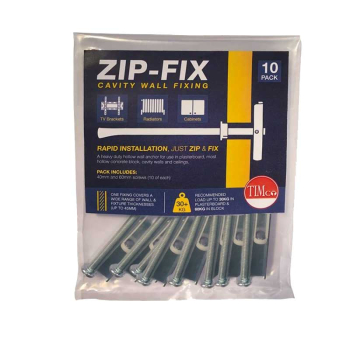 Zip-Fix Cavity Wall Fixing BAG=10 TIMBAG ZIP6 M6 X 40/60