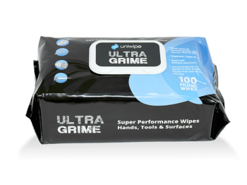 Uniwipe Ultragrime Industrial Multiuse Wipes Pack 100